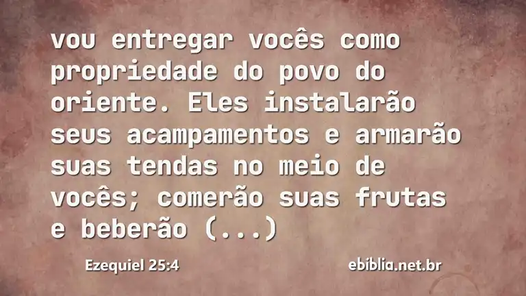 Ezequiel 25:4