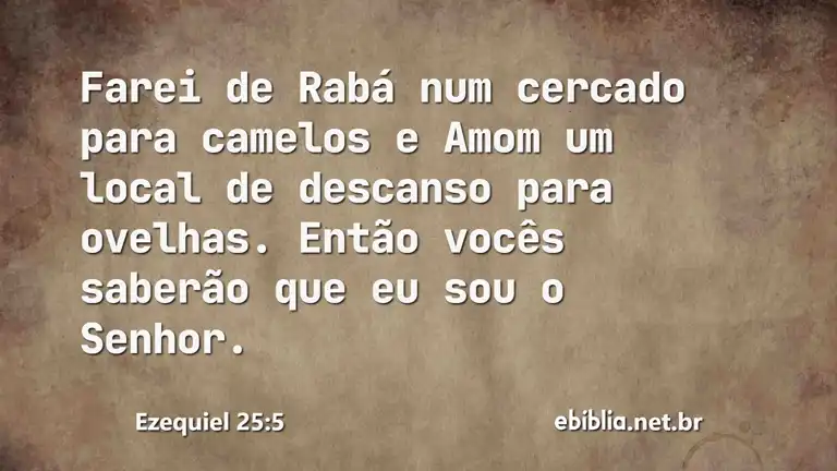 Ezequiel 25:5