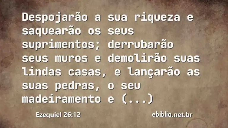 Ezequiel 26:12