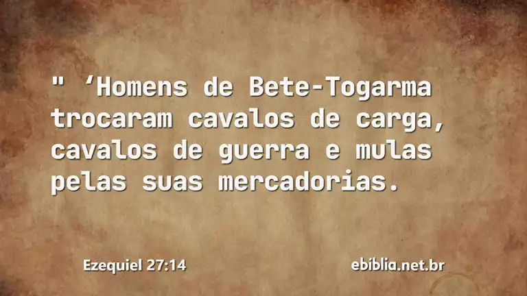 Ezequiel 27:14