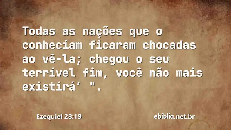 Ezequiel 28:19