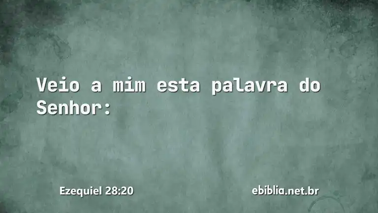 Ezequiel 28:20