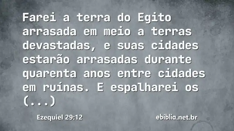 Ezequiel 29:12