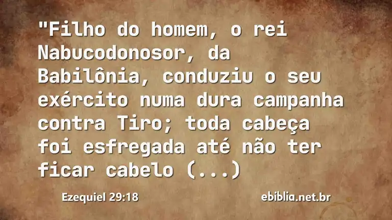 Ezequiel 29:18