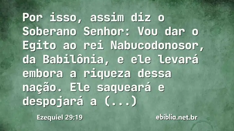 Ezequiel 29:19