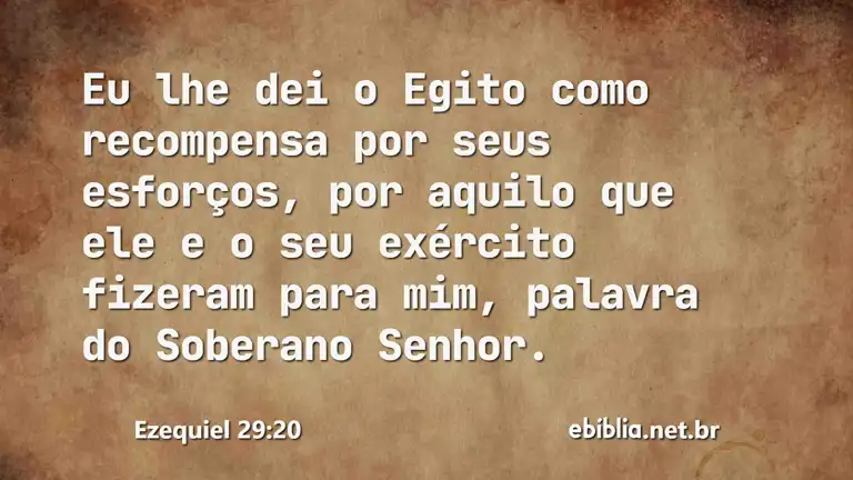 Ezequiel 29:20