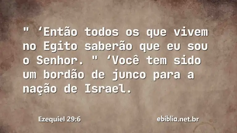 Ezequiel 29:6