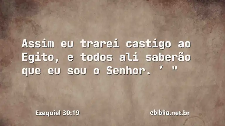 Ezequiel 30:19