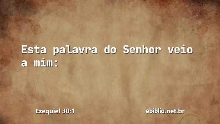 Ezequiel 30:1