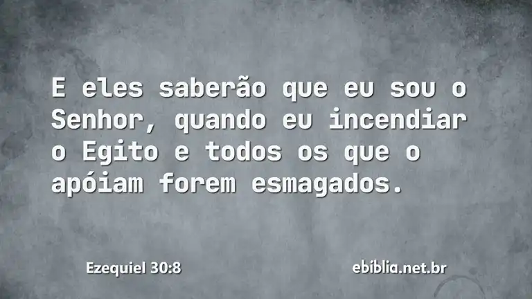 Ezequiel 30:8