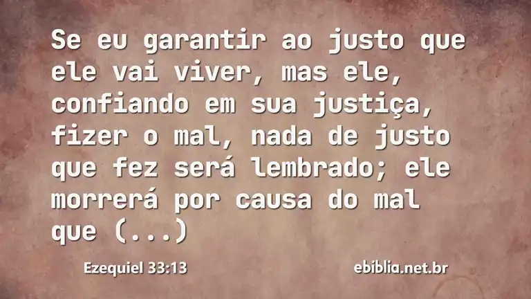 Ezequiel 33:13