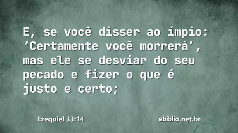 Ezequiel 33:14