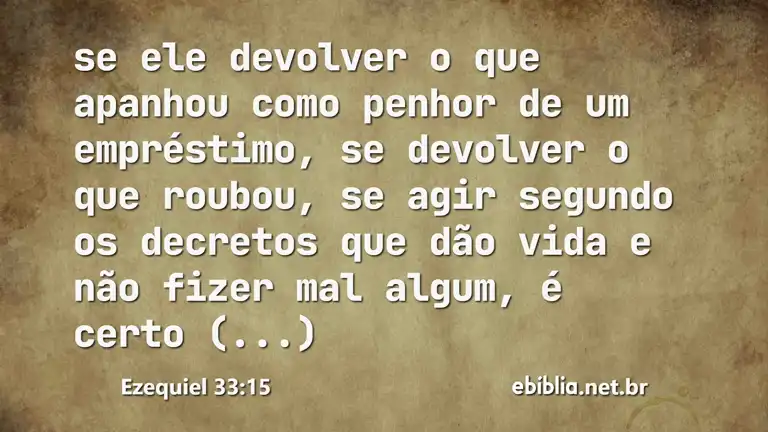 Ezequiel 33:15