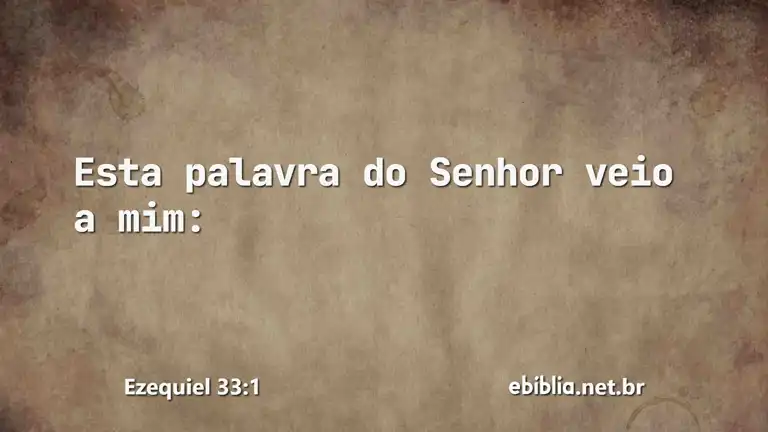 Ezequiel 33:1