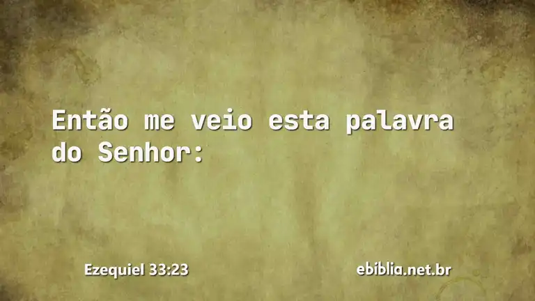 Ezequiel 33:23