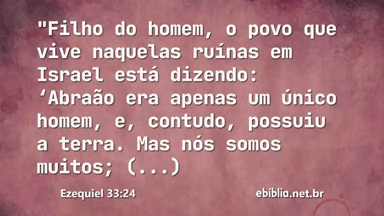 Ezequiel 33:24