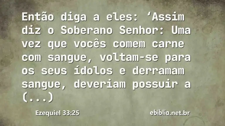 Ezequiel 33:25