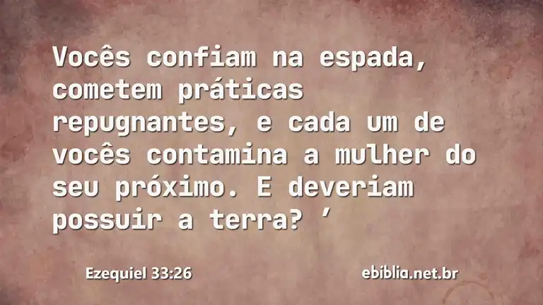 Ezequiel 33:26