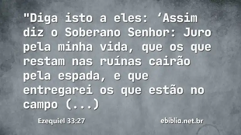 Ezequiel 33:27