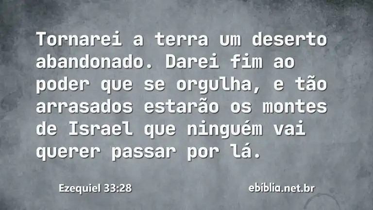 Ezequiel 33:28