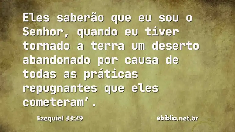 Ezequiel 33:29