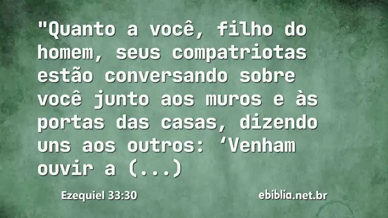 Ezequiel 33:30