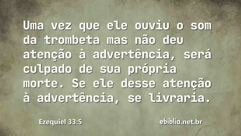 Ezequiel 33:5