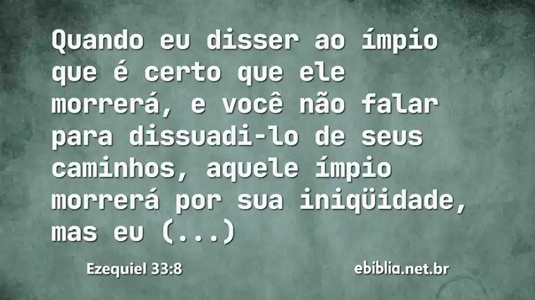 Ezequiel 33:8