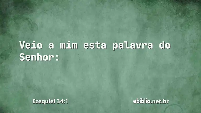 Ezequiel 34:1