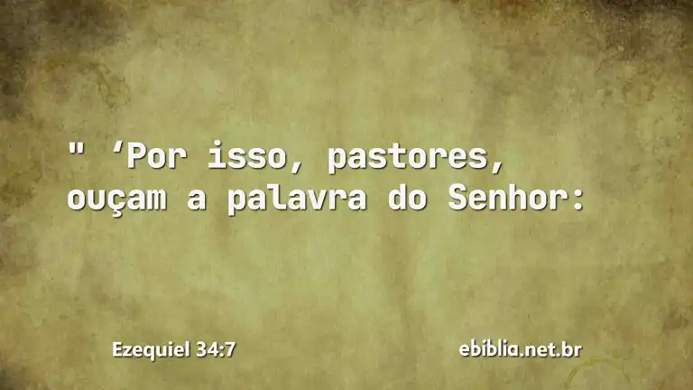 Ezequiel 34:7