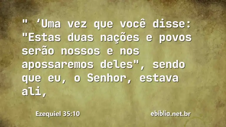 Ezequiel 35:10