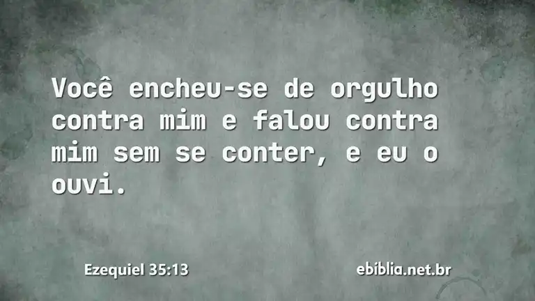 Ezequiel 35:13