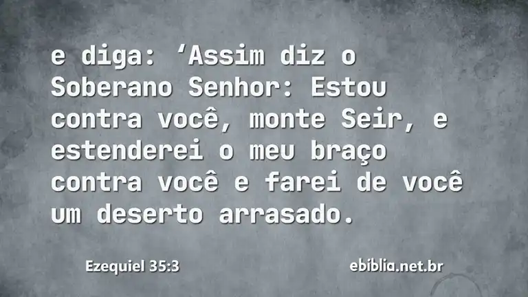 Ezequiel 35:3