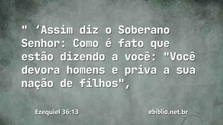 Ezequiel 36:13