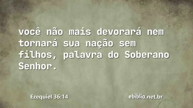 Ezequiel 36:14