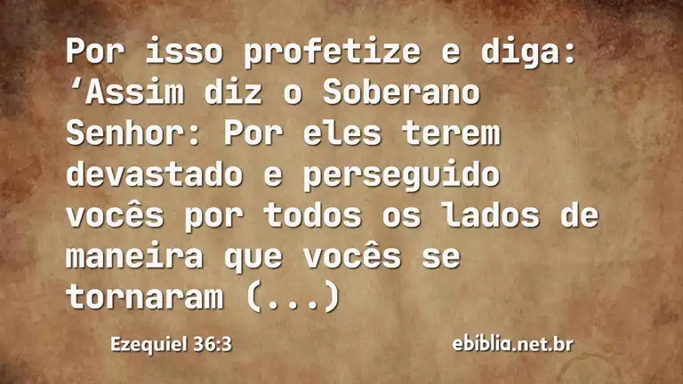 Ezequiel 36:3