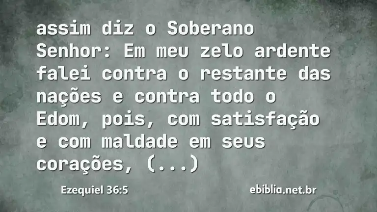 Ezequiel 36:5