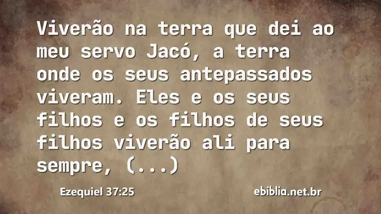 Ezequiel 37:25