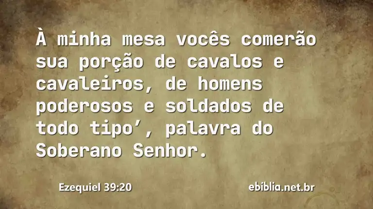 Ezequiel 39:20