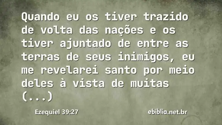 Ezequiel 39:27