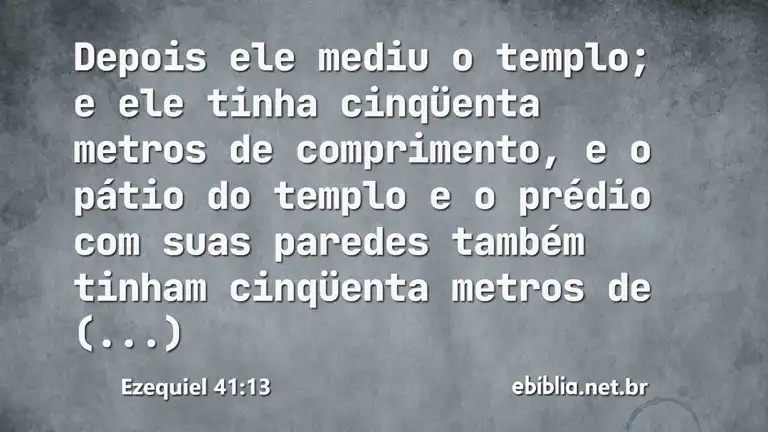 Ezequiel 41:13