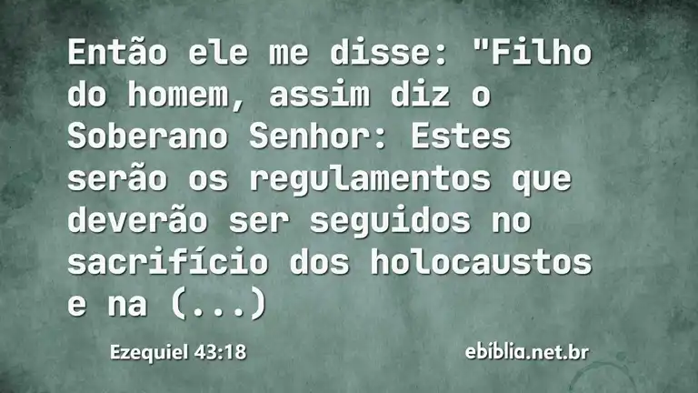 Ezequiel 43:18