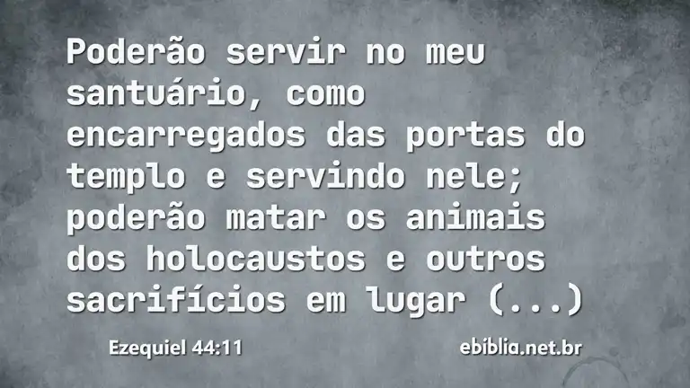 Ezequiel 44:11