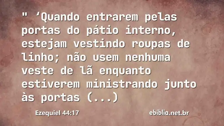 Ezequiel 44:17