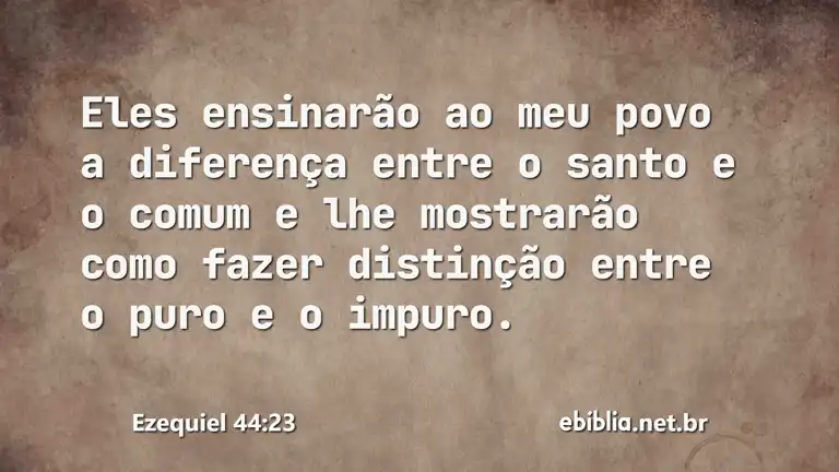 Ezequiel 44:23