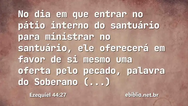 Ezequiel 44:27