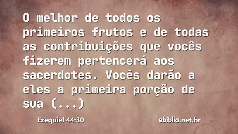 Ezequiel 44:30