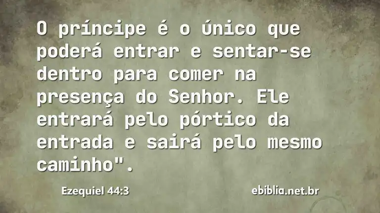 Ezequiel 44:3