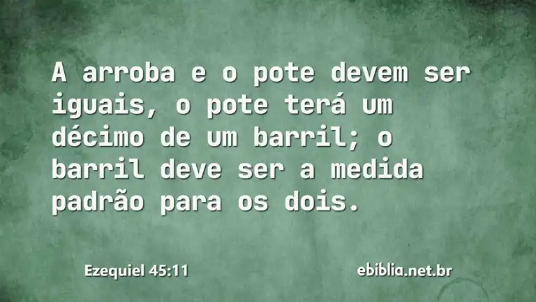 Ezequiel 45:11