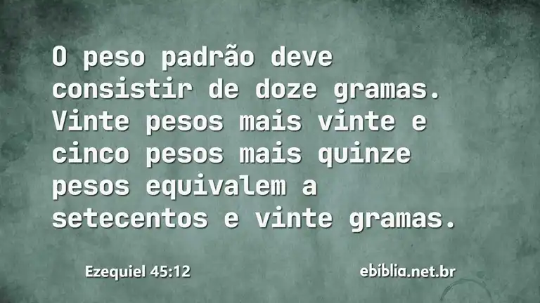 Ezequiel 45:12